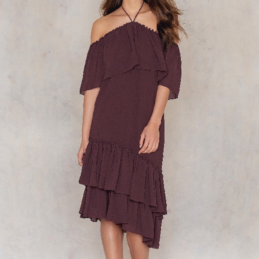 TRANLOEV Asymmetrical midi dress